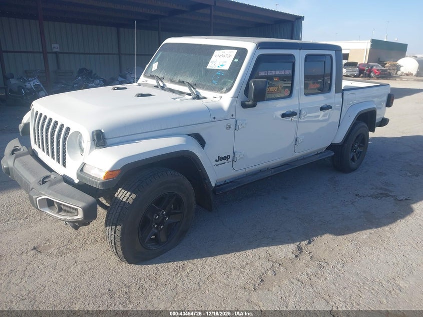 Vin: 1c6hjtag6ml577480, lot: 43949577, jeep gladiator sport s 4x4 20212