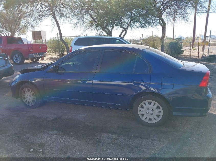 2005 Honda Civic Lx VIN: JHMES165X5S004351 Lot: 43455015