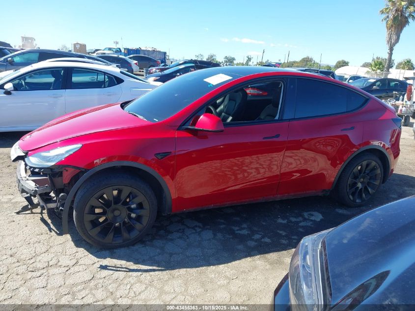 2021 Tesla Model Y Standard Range Rear-Wheel Drive VIN: 5YJYGDED7MF121889 Lot: 43455363