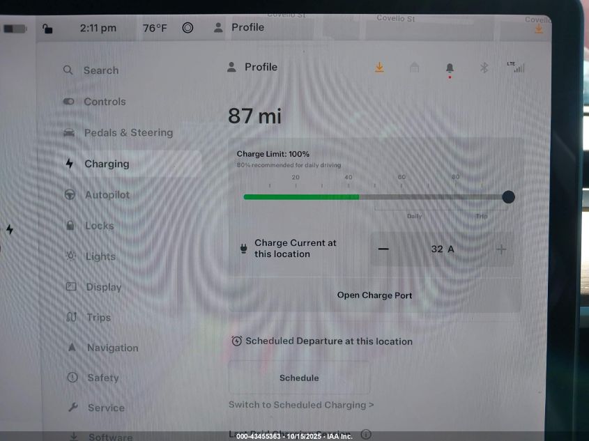 2021 Tesla Model Y Standard Range Rear-Wheel Drive VIN: 5YJYGDED7MF121889 Lot: 43455363