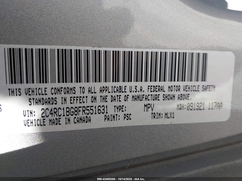 2015 CHRYSLER TOWN & COUNTRY TOURING - 2C4RC1BG8FR551631