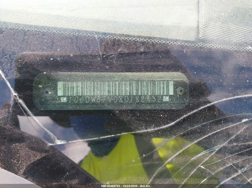 2008 Cadillac Sts V6 VIN: 1G6DW67V080182432 Lot: 43455753