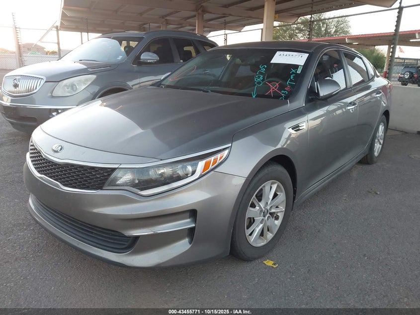 Vin: 5xxgt4l31gg082705, lot: 43950652, kia optima lx 20162