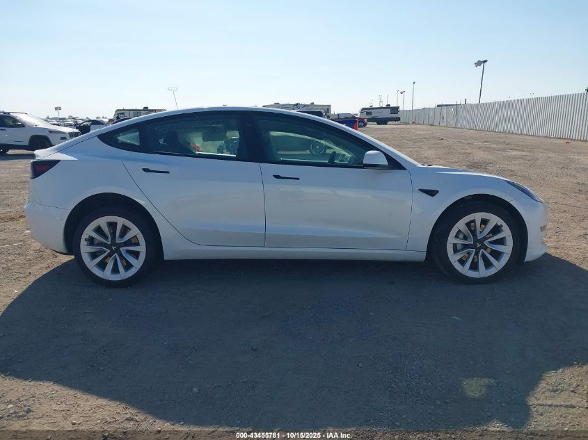 2021 Tesla Model 3 Standard Range Plus Rear-Wheel Drive VIN: 5YJ3E1EA9MF075616 Lot: 43455781