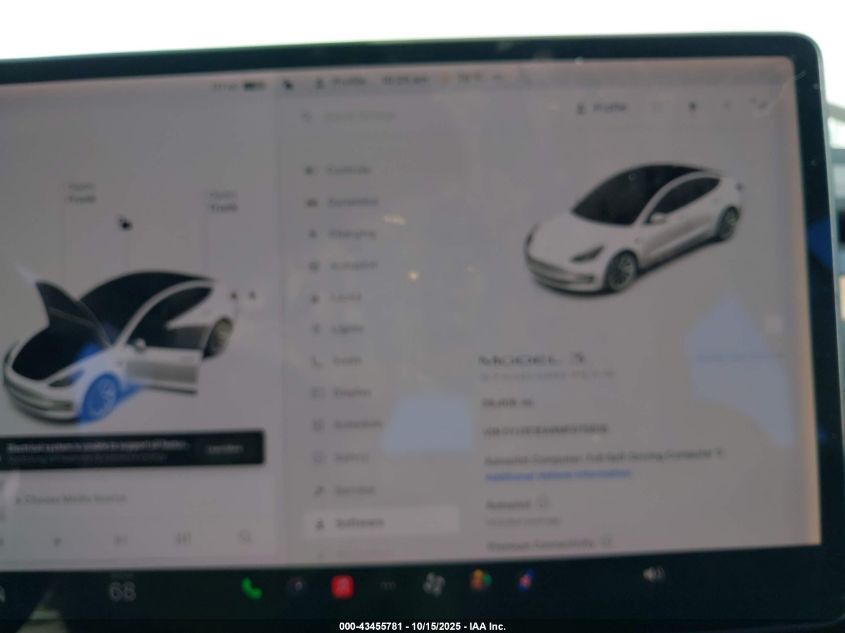 2021 Tesla Model 3 Standard Range Plus Rear-Wheel Drive VIN: 5YJ3E1EA9MF075616 Lot: 43455781