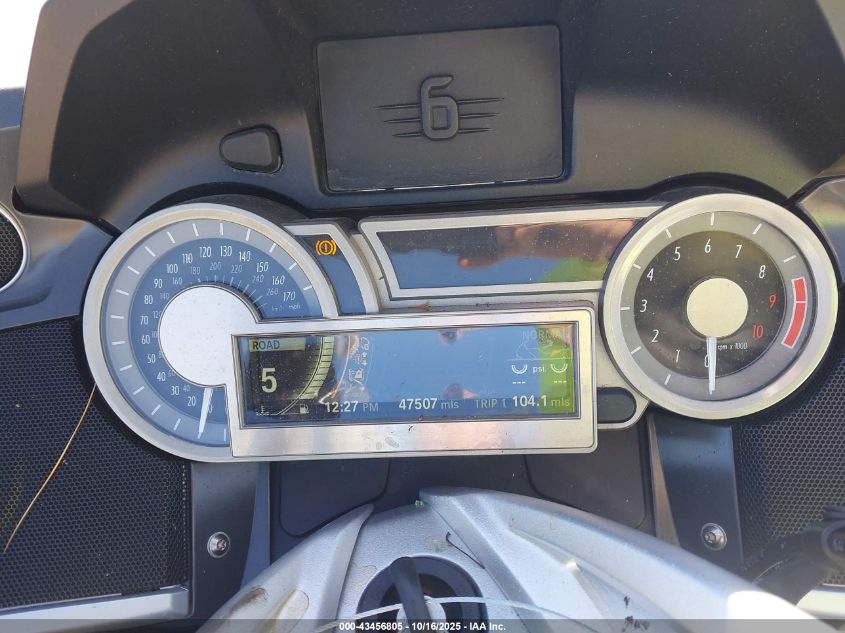 2012 BMW K1600 Gtl VIN: WB1061200CZZ22301 Lot: 43456805