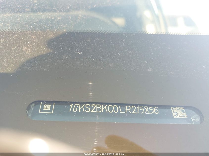 2020 GMC Yukon 4Wd Slt VIN: 1GKS2BKC0LR215856 Lot: 43457402