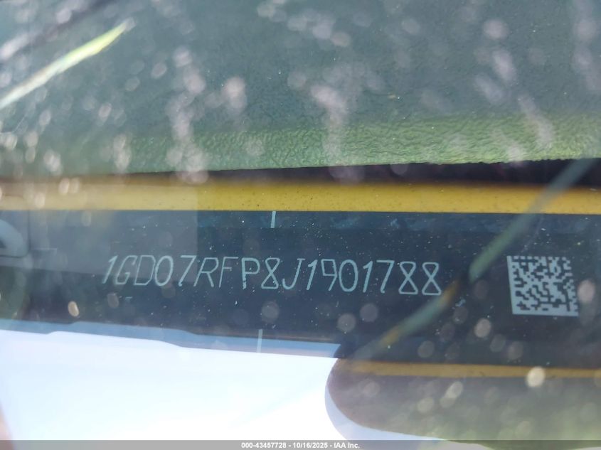 2018 GMC Savana Cutaway Work Van VIN: 1GD07RFP8J1901788 Lot: 43457728