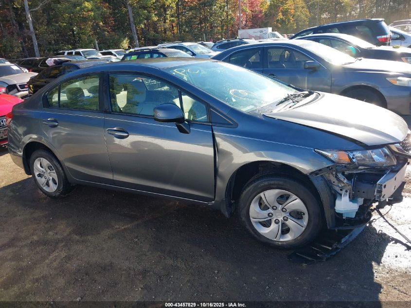 2013 Honda Civic Lx VIN: 19XFB2F50DE205821 Lot: 43457829