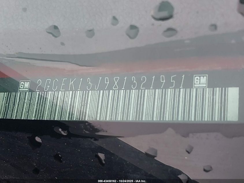 2008 Chevrolet Silverado 1500 Lt2 VIN: 2GCEK13J981321951 Lot: 43458162