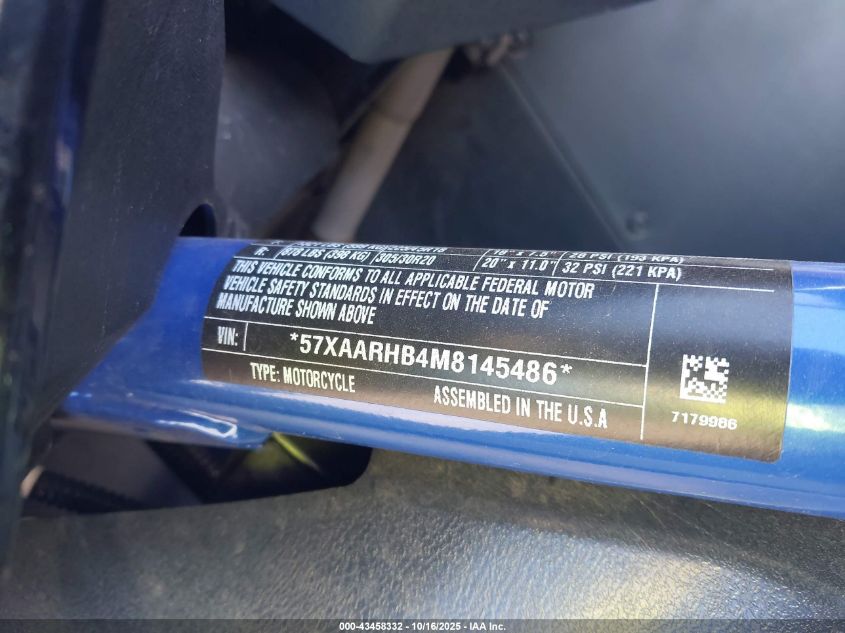 2021 Polaris Slingshot R/Le VIN: 57XAARHB4M8145486 Lot: 43458332