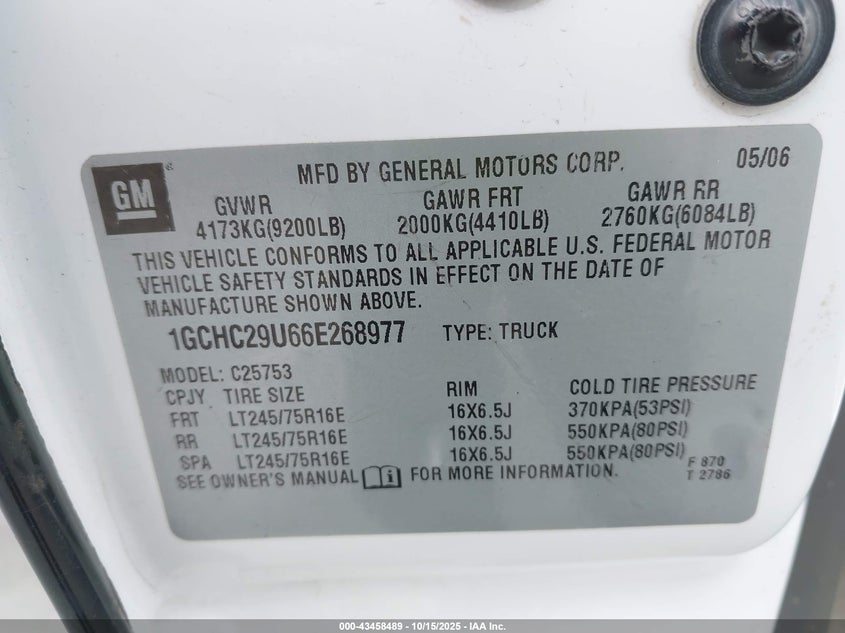 1GCHC29U66E268977 2006 CHEVROLET SILVERADO photo no. 9