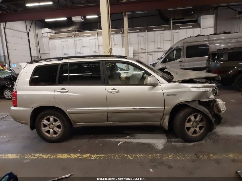 2003 Toyota Highlander Limited V6 VIN: JTEGF21A630118263 Lot: 43458596