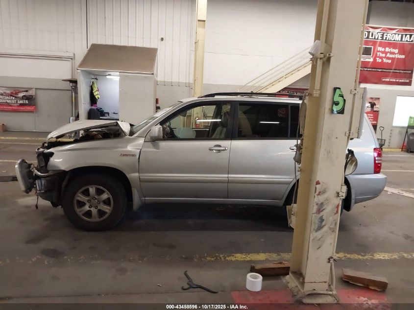 2003 Toyota Highlander Limited V6 VIN: JTEGF21A630118263 Lot: 43458596