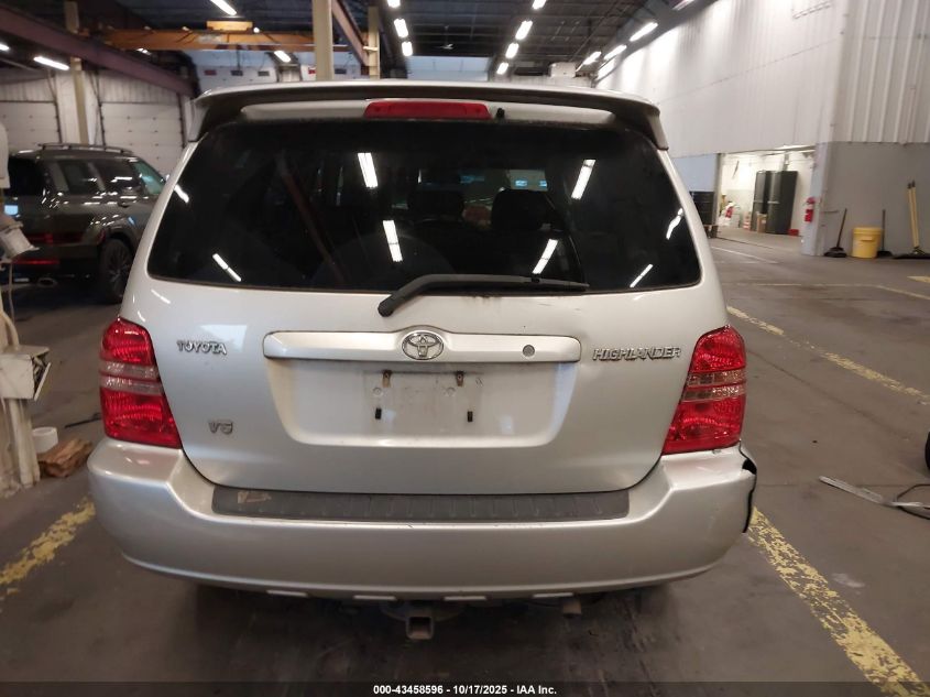 2003 Toyota Highlander Limited V6 VIN: JTEGF21A630118263 Lot: 43458596