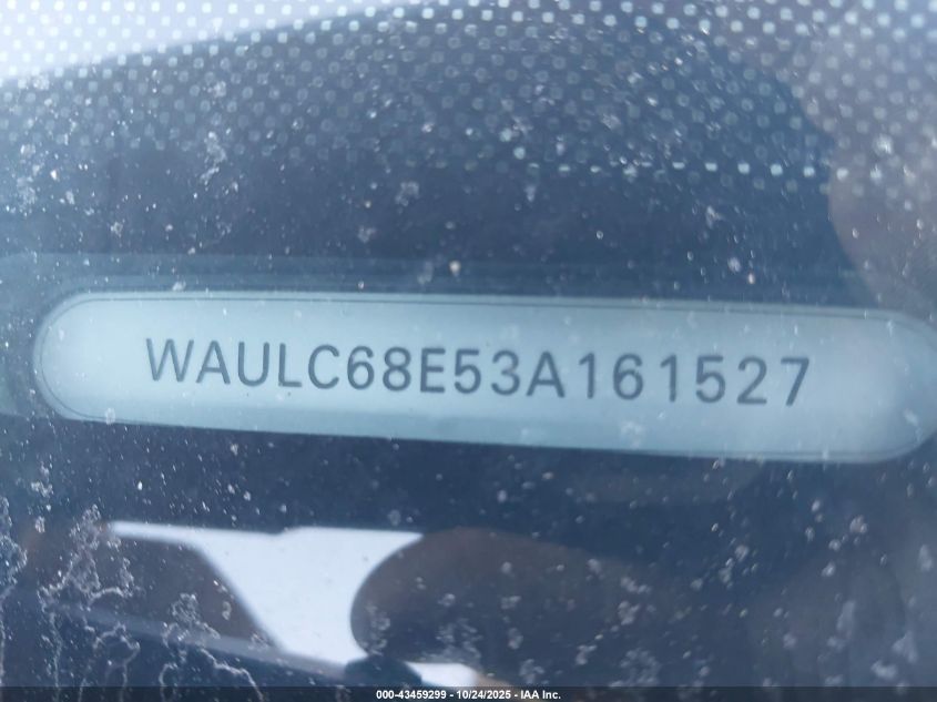 2003 Audi A4 3.0 VIN: WAULT68E53A161527 Lot: 43459299