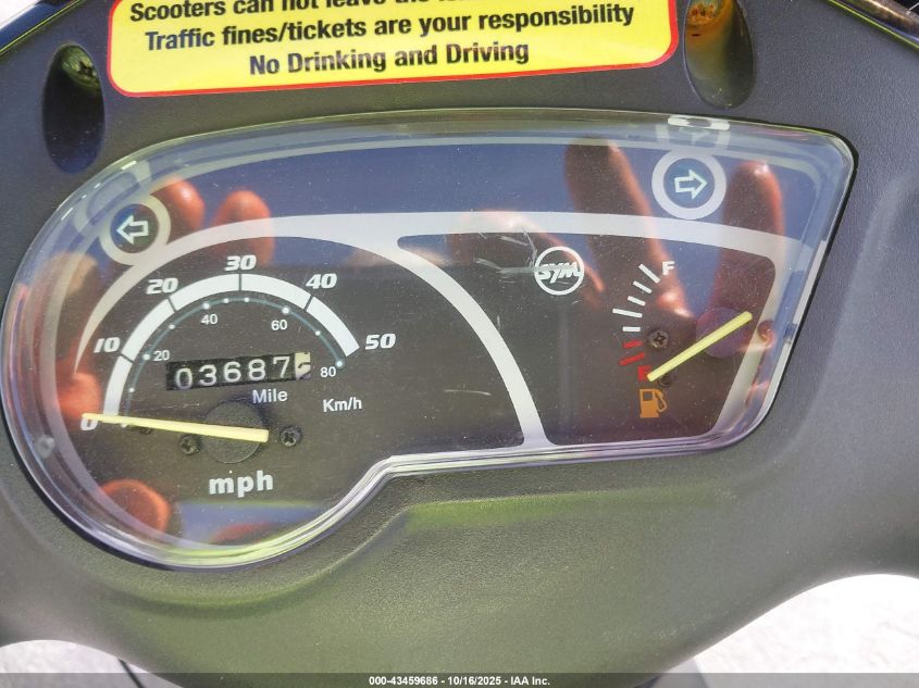 2024 Sym Scooter VIN: RFGBDSAC1RX007087 Lot: 43459686