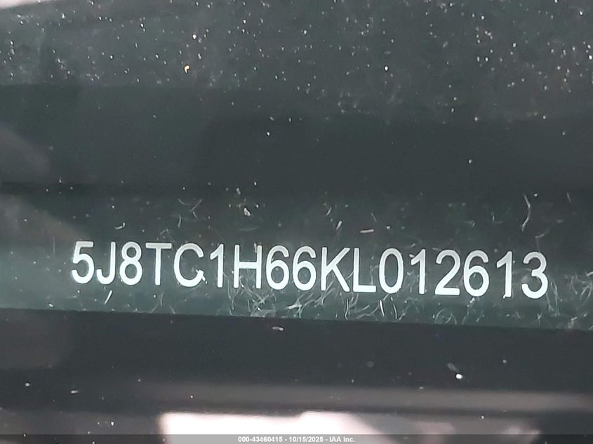 2019 Acura Rdx A-Spec Package VIN: 5J8TC1H66KL012613 Lot: 43460415