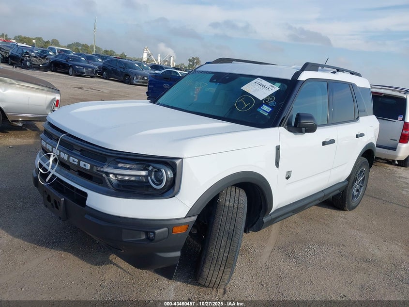 Vin: 3fmcr9b60rre62527, lot: 43955337, ford bronco sport big bend 20242