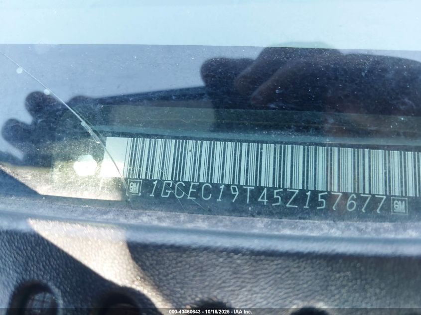 2005 Chevrolet Silverado 1500 Ls VIN: 1GCEC19T45Z157677 Lot: 43460643