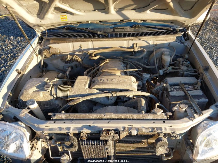 2002 Toyota Tundra Sr5 V8 VIN: 5TBBT44172S232341 Lot: 43460725