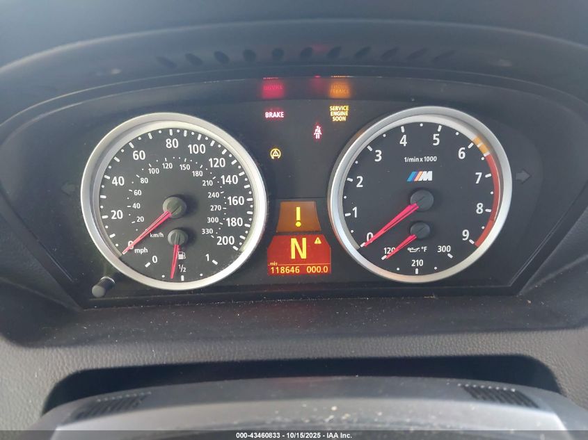 2007 BMW M6 VIN: WBSEK93567CS32762 Lot: 43460833