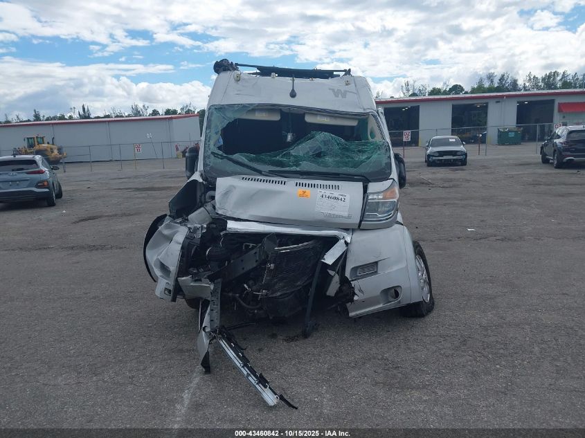 2022 Ram Promaster 3500 Cargo Van High Roof 159 Wb Ext VIN: 3C6MRVJGXNE129711 Lot: 43460842