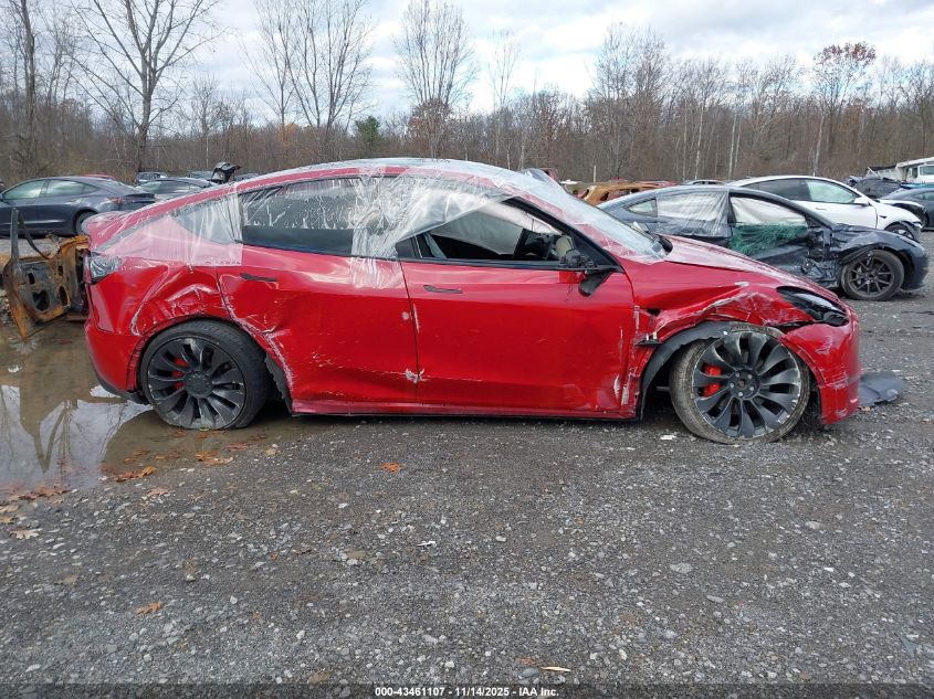 2022 Tesla Model Y Performance Dual Motor All-Wheel Drive VIN: 7SAYGDEF6NF379665 Lot: 43461107