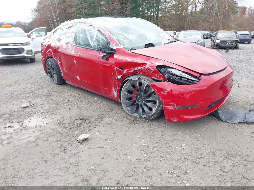 2022 Tesla Model Y Performance Dual Motor All-Wheel Drive VIN: 7SAYGDEF6NF379665 Lot: 43461107