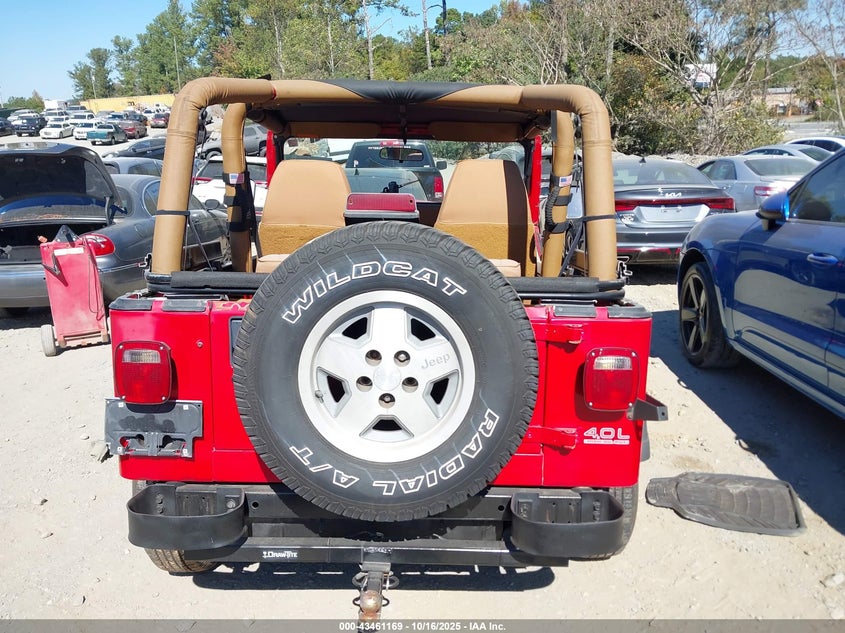 1995 Jeep Wrangler / Yj Se VIN: 1J4FY29SXSP288214 Lot: 43461169