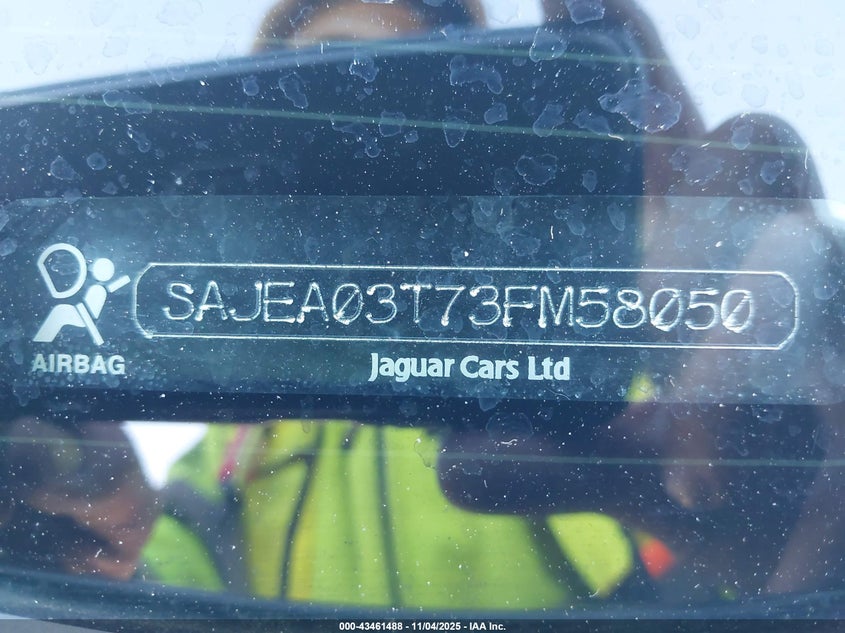 2003 Jaguar S-Type 3.0L V6 VIN: SAJEA03T73FM58050 Lot: 43461488