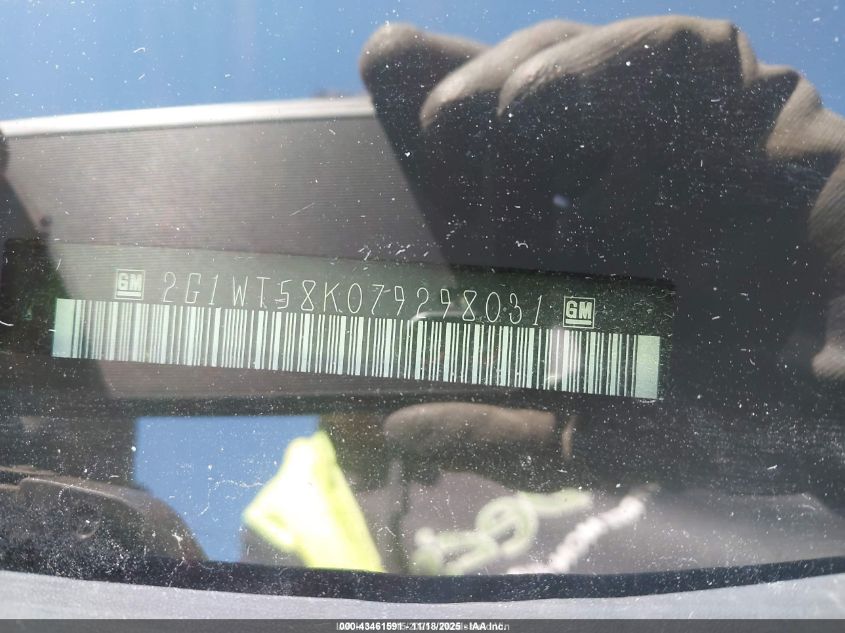 2007 Chevrolet Impala Lt VIN: 2G1WT58K079298031 Lot: 43461591