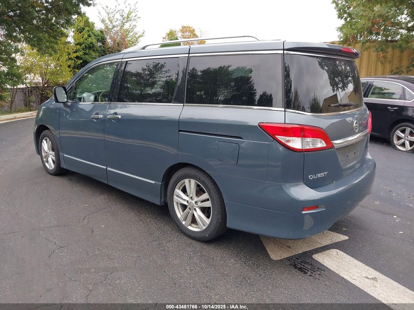 2011 Nissan Quest Sl green van gasoline JN8AE2KP7B9006165 photo #4