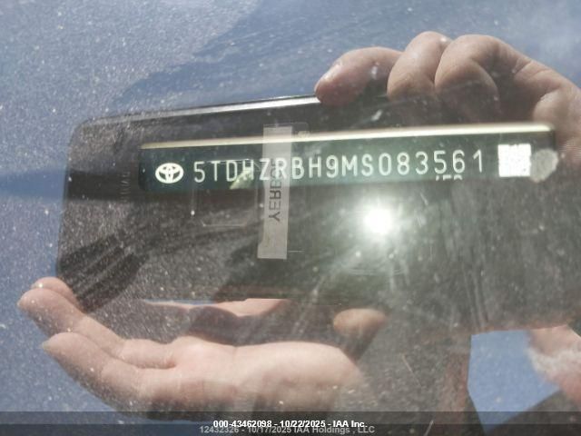 2021 Toyota Highlander Xle VIN: 5TDHZRBH9MS083561 Lot: 43462098