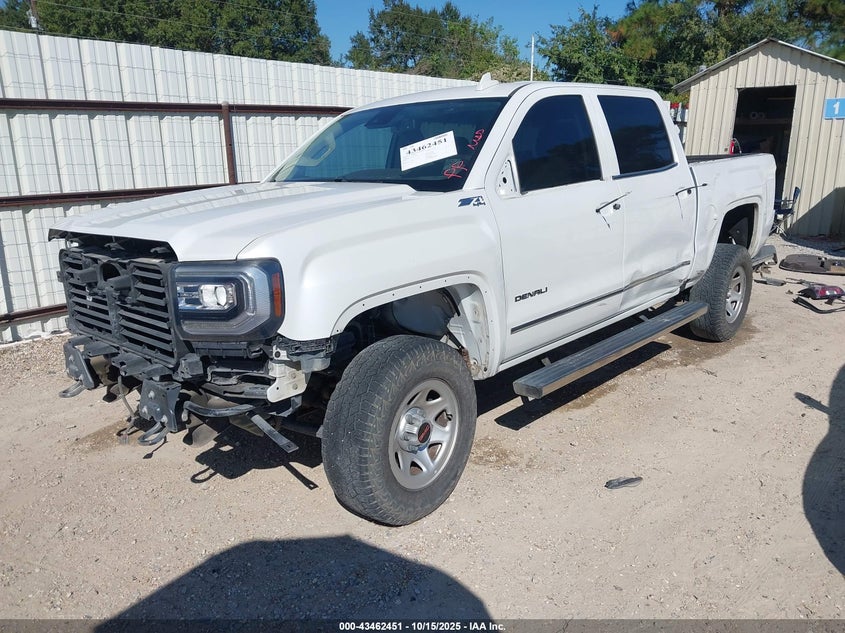 2018 GMC Sierra 1500 Denali white truck gasoline 3GTU2PEJ9JG578679 photo #3