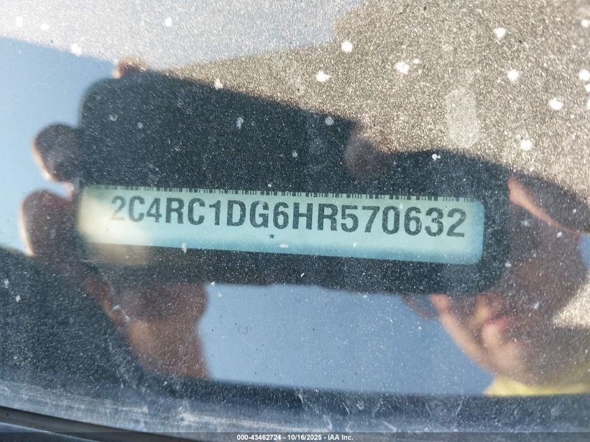 2017 Chrysler Pacifica Touring VIN: 2C4RC1DG6HR570632 Lot: 43462724