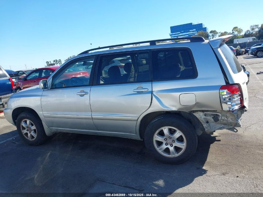 2002 Toyota Highlander V6 VIN: JTEGF21A620035902 Lot: 43462869