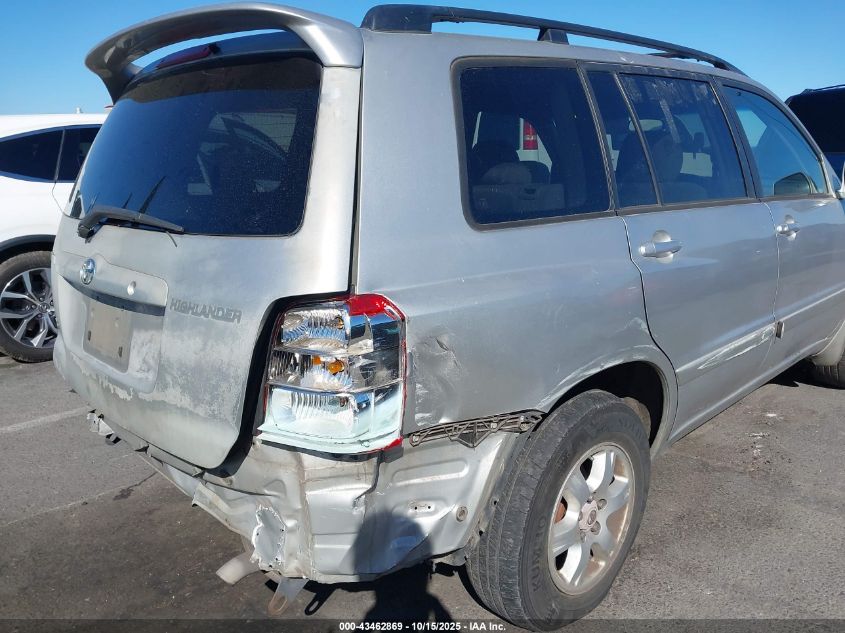 2002 Toyota Highlander V6 VIN: JTEGF21A620035902 Lot: 43462869