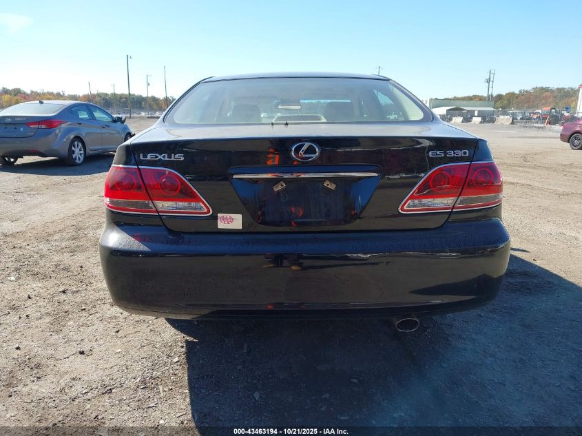 2005 Lexus Es 330 VIN: JTHBA30G855092486 Lot: 43463194