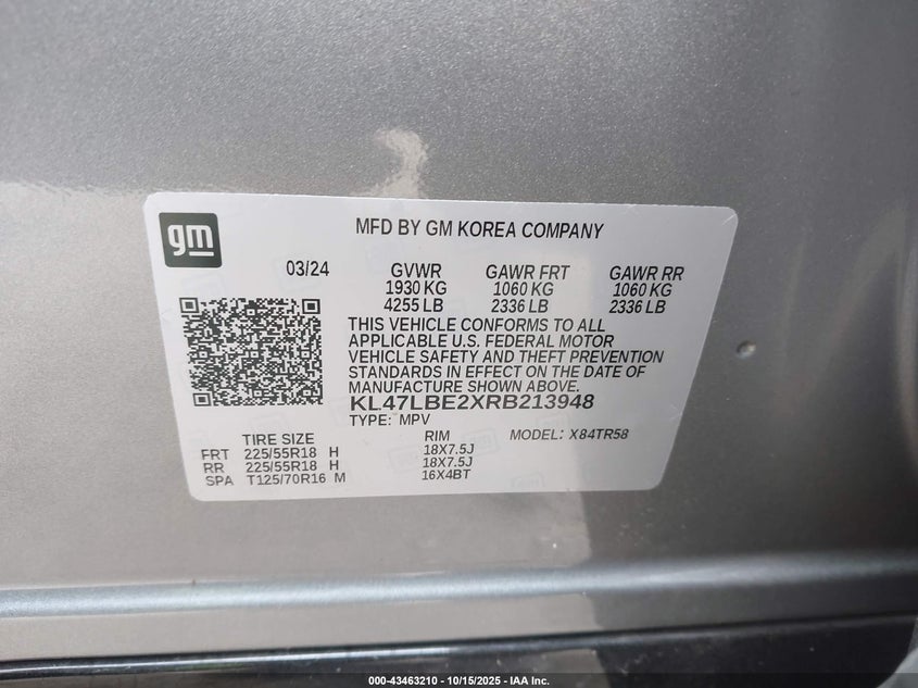 2024 BUICK ENVISTA SPORT TOURING FWD KL47LBE2XRB213948