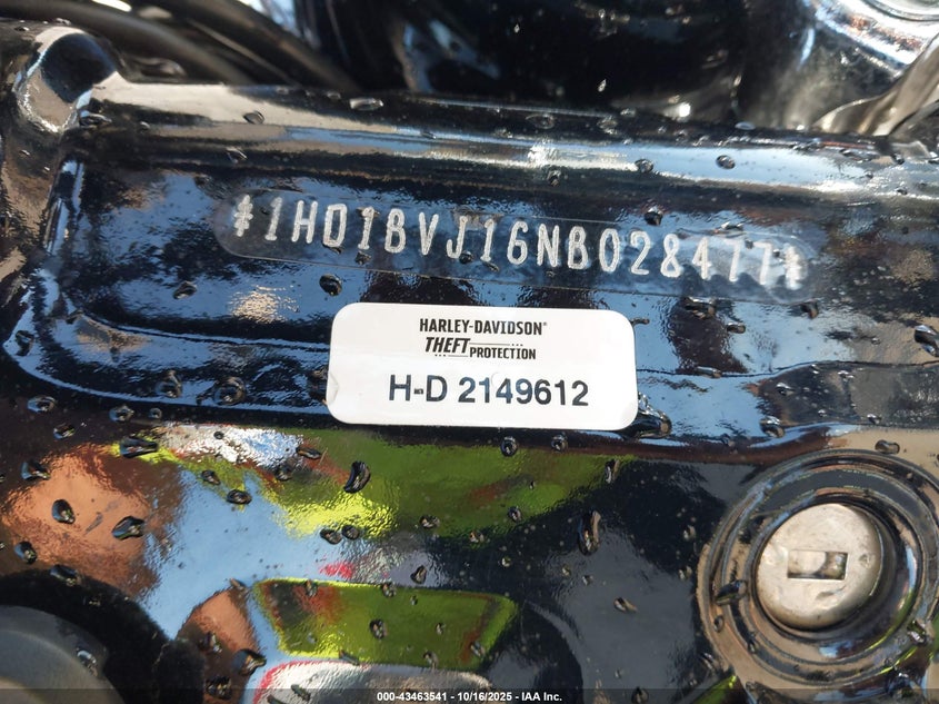 2022 Harley-Davidson Fxst VIN: 1HD1BVJ16NB028477 Lot: 43463541