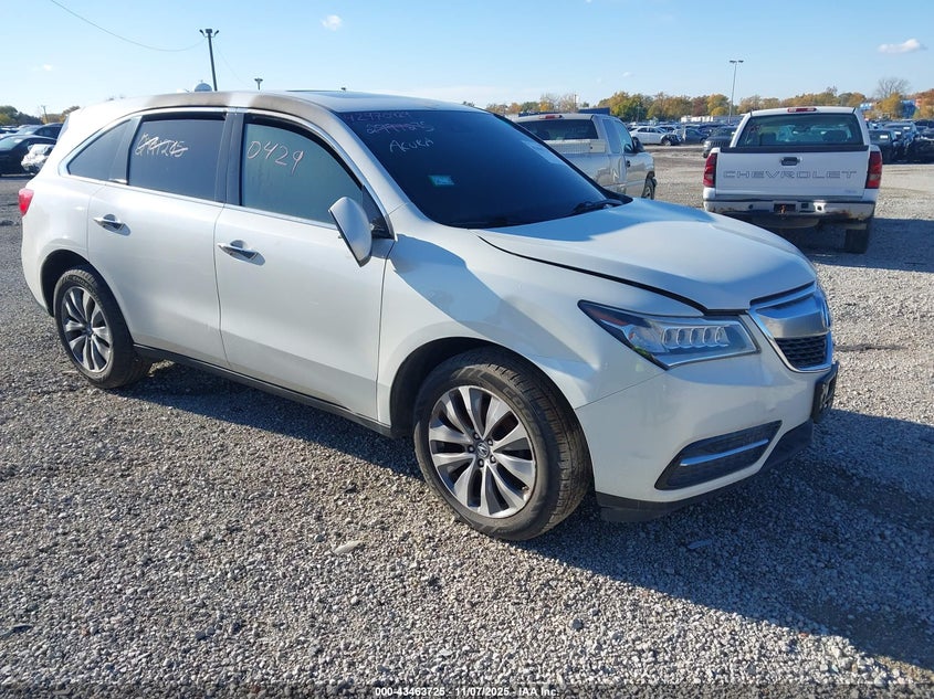 2014 Acura Mdx Technology Package white suv gasoline 5FRYD4H40EB049258 photo #1