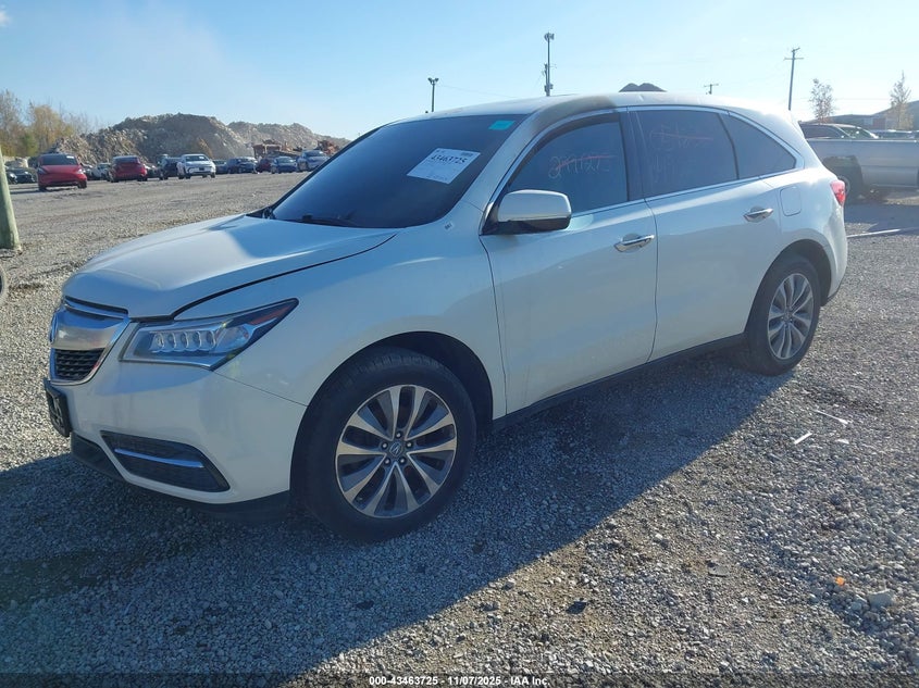 2014 Acura Mdx Technology Package white suv gasoline 5FRYD4H40EB049258 photo #3