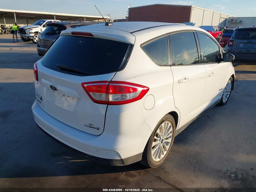 2017 Ford C-max 2.0 Hybrid Se White Lot 111043463999 Vin 1FADP5AU9HL118043