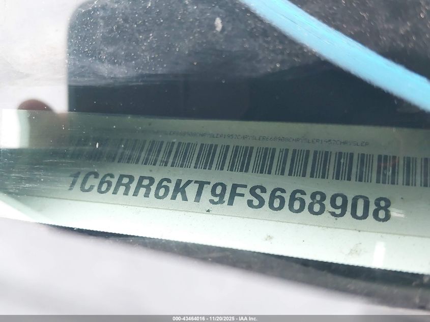 2015 Ram 1500 Express VIN: 1C6RR6KT9FS668908 Lot: 43464016