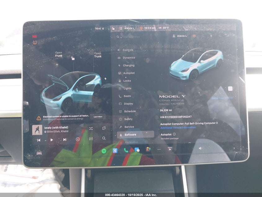 5YJYGDEEXMF062247 2021 TESLA MODEL Y photo no. 7