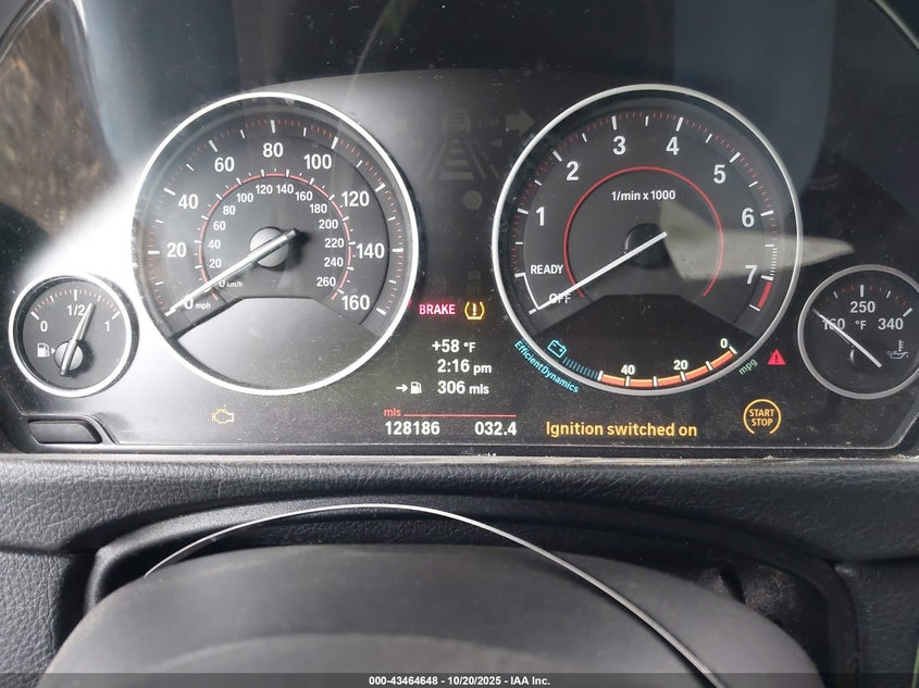 2013 BMW 328I WBA3A5C56DJ584657