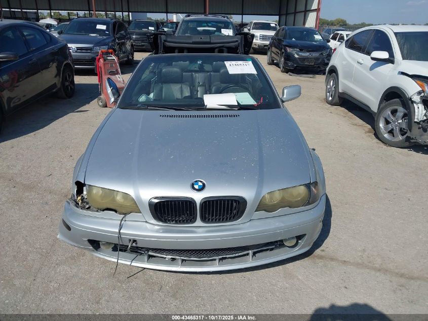 2001 BMW 325Ci VIN: WBABS33491JY41889 Lot: 43465317