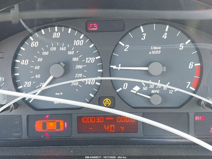 2001 BMW 325Ci VIN: WBABS33491JY41889 Lot: 43465317