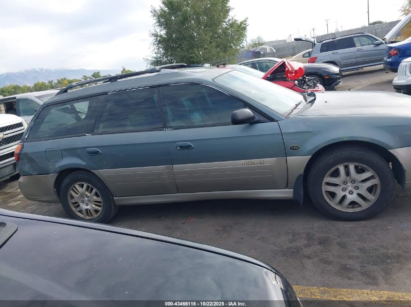 2001 Subaru Outback H6-3.0 VIN: 4S3BH806817672658 Lot: 43466116